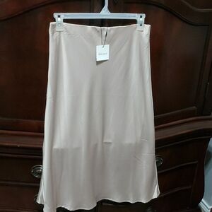 Elegant Beige Skirt by Allegra K